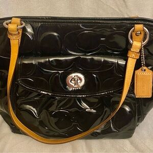 Authentic Patent Leather Coach Bag
